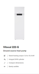 Ground source heat pump Vitocal 222-G